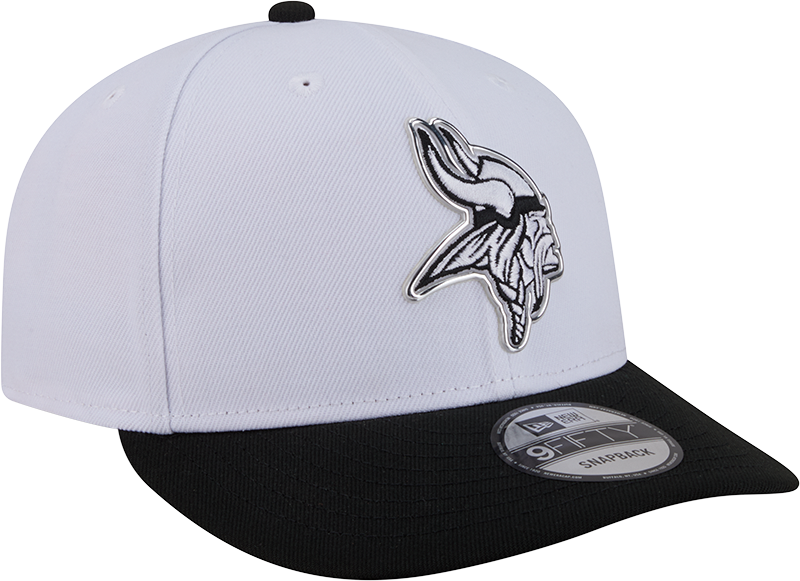 Minnesota Vikings New Era White/Black 2026 NFL Draft 9FIFTY Snapback Adjustable Hat product image 3, provided for visual