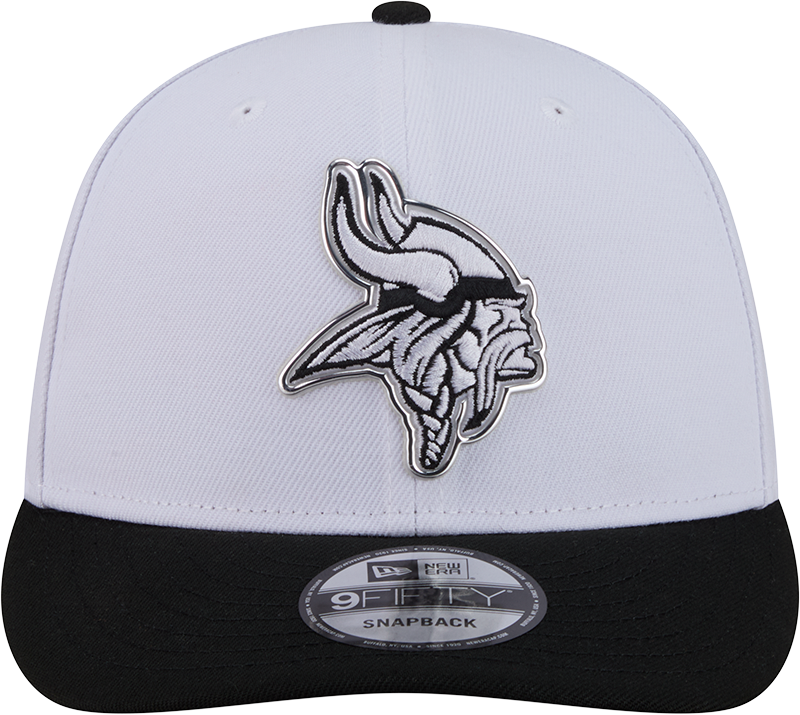 Minnesota Vikings New Era White/Black 2026 NFL Draft 9FIFTY Snapback Adjustable Hat product image 2, provided for visual
