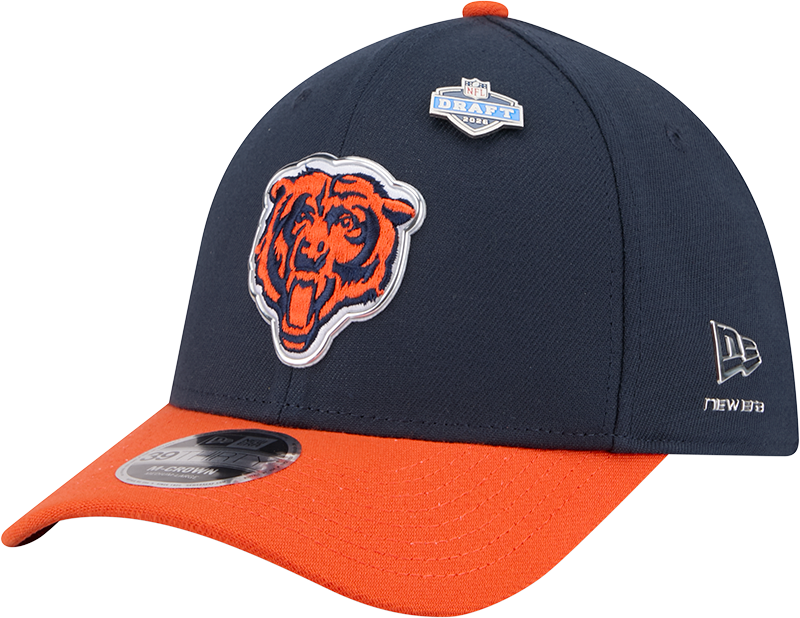 Chicago Bears New Era Navy/Orange 2026 NFL Draft 39THIRTY M-Crown Flex Hat product image 1, provided for visual reference