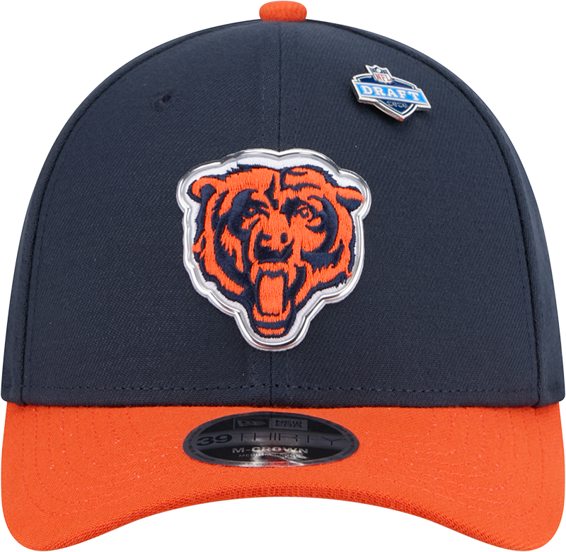 Chicago Bears New Era Navy/Orange 2026 NFL Draft 39THIRTY M-Crown Flex Hat product image 2, provided for visual reference