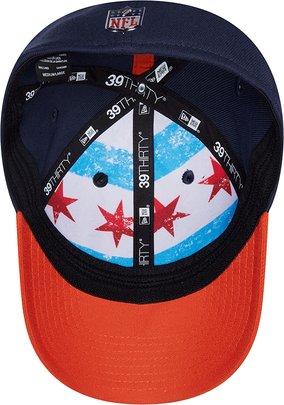 Chicago Bears New Era Navy/Orange 2026 NFL Draft 39THIRTY M-Crown Flex Hat product image 6, provided for visual reference
