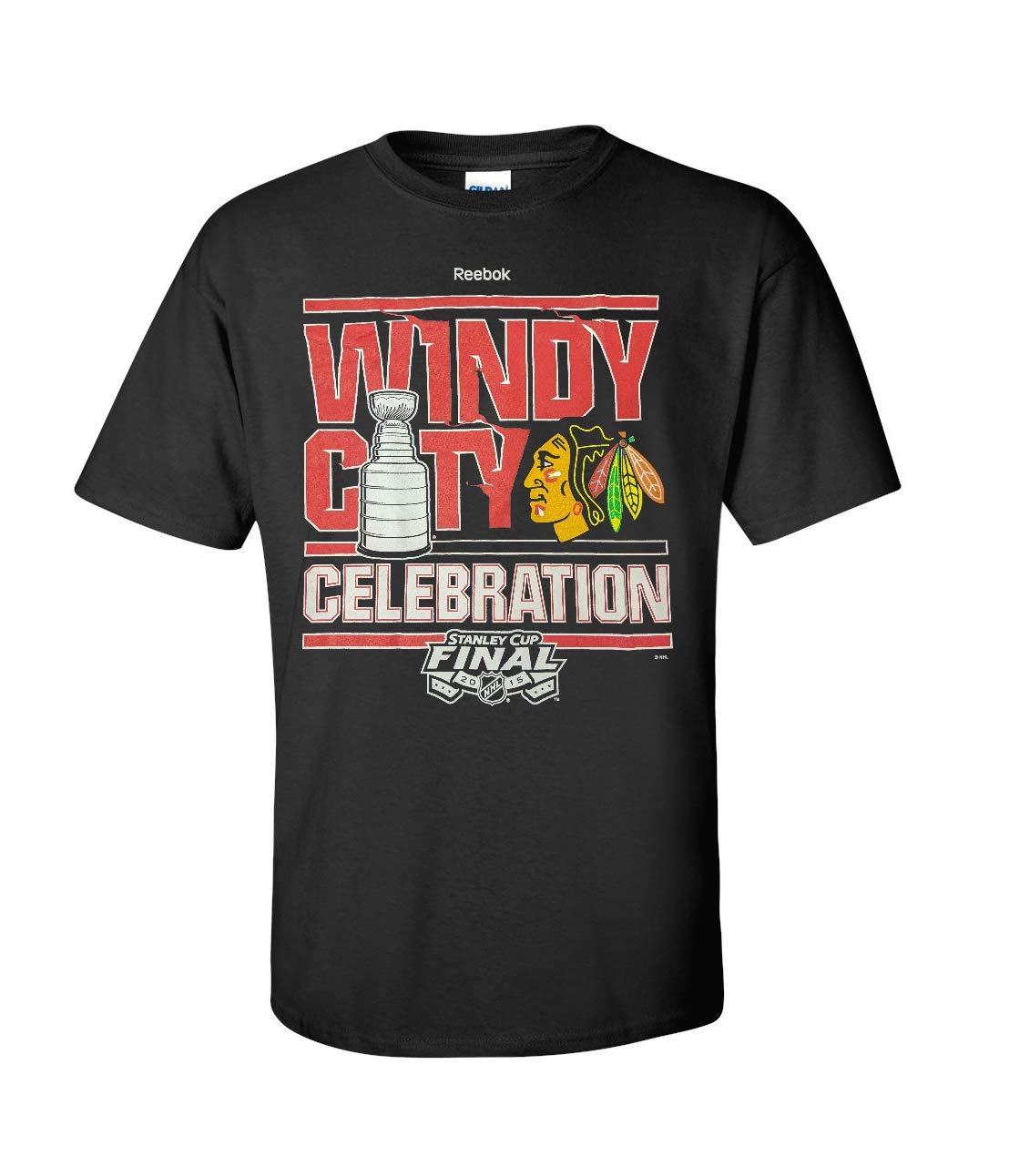 Chicago Blackhawks Reebok Black 2015 Stanley Cup Champions Celebration Roster T-Shirt for Men product image 1, provided for