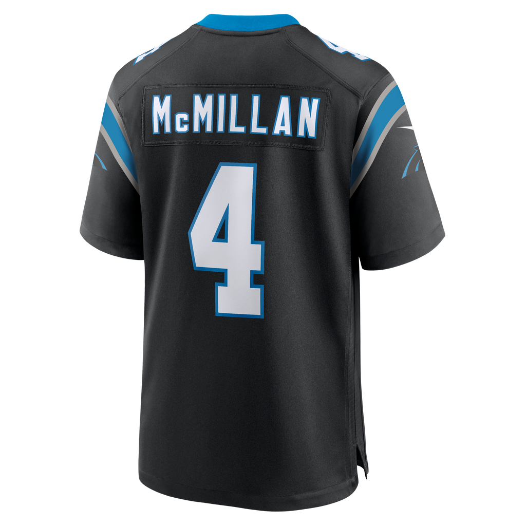 Tetairoa McMillan Carolina Panthers Nike Black Replica Game Jersey for Men product image 3, provided for visual reference