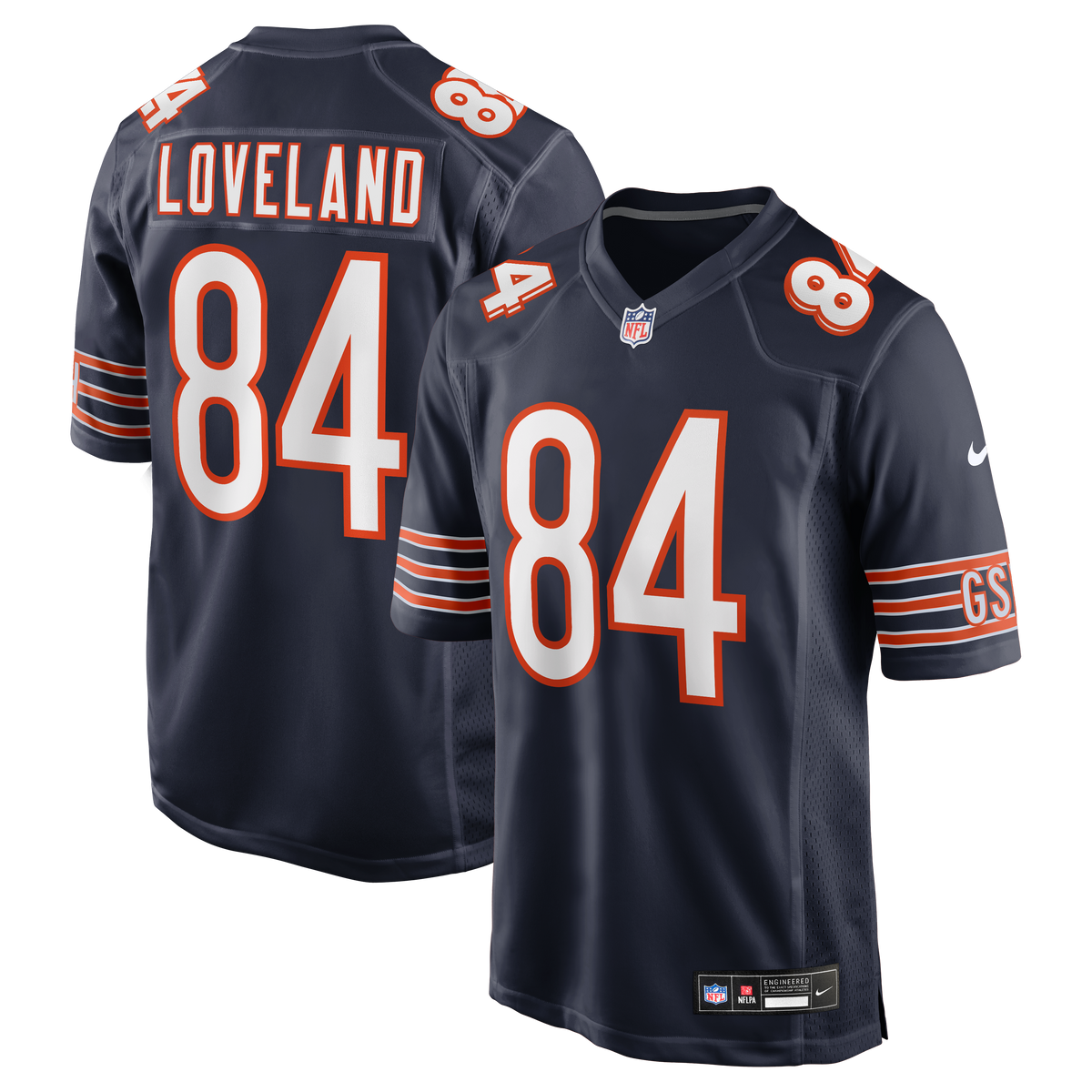 Chicago Bears Colston Loveland Nike Navy Team Color Game Jersey for Men product image 1, provided for visual reference and