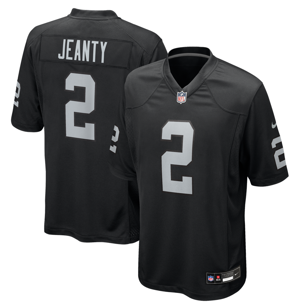 Ashton Jeanty Las Vegas Raiders Nike Black Replica Game Jersey for Men product image 1, provided for visual reference and