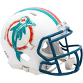Miami Dolphins 1980-1996 Speed Mini Football Helmet product image 1, provided for visual reference and product detail review