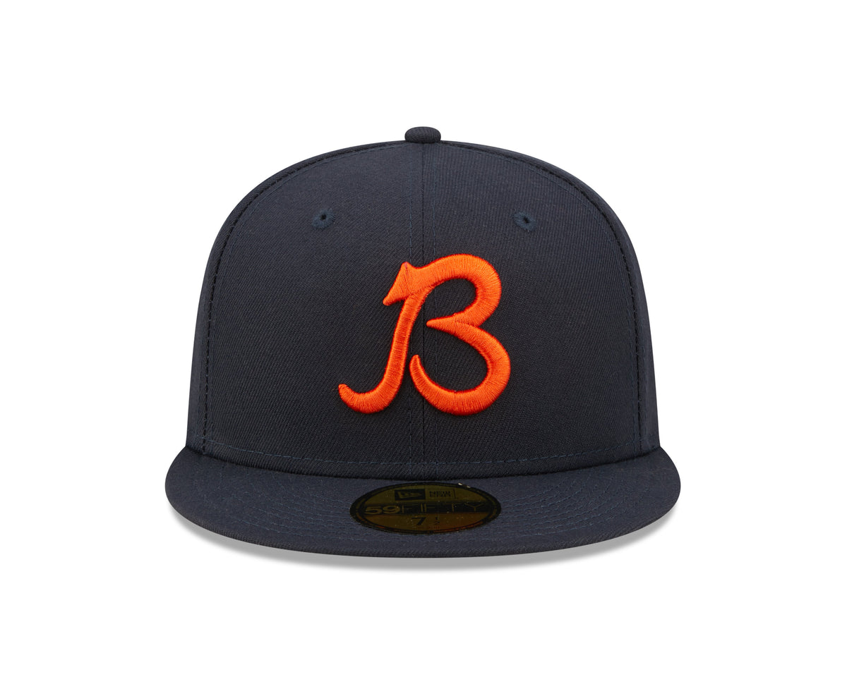 Chicago Bears "B" Logo Nightshift Navy Traditions New Era 59FIFTY Fitted Hat product image 2, provided for visual reference