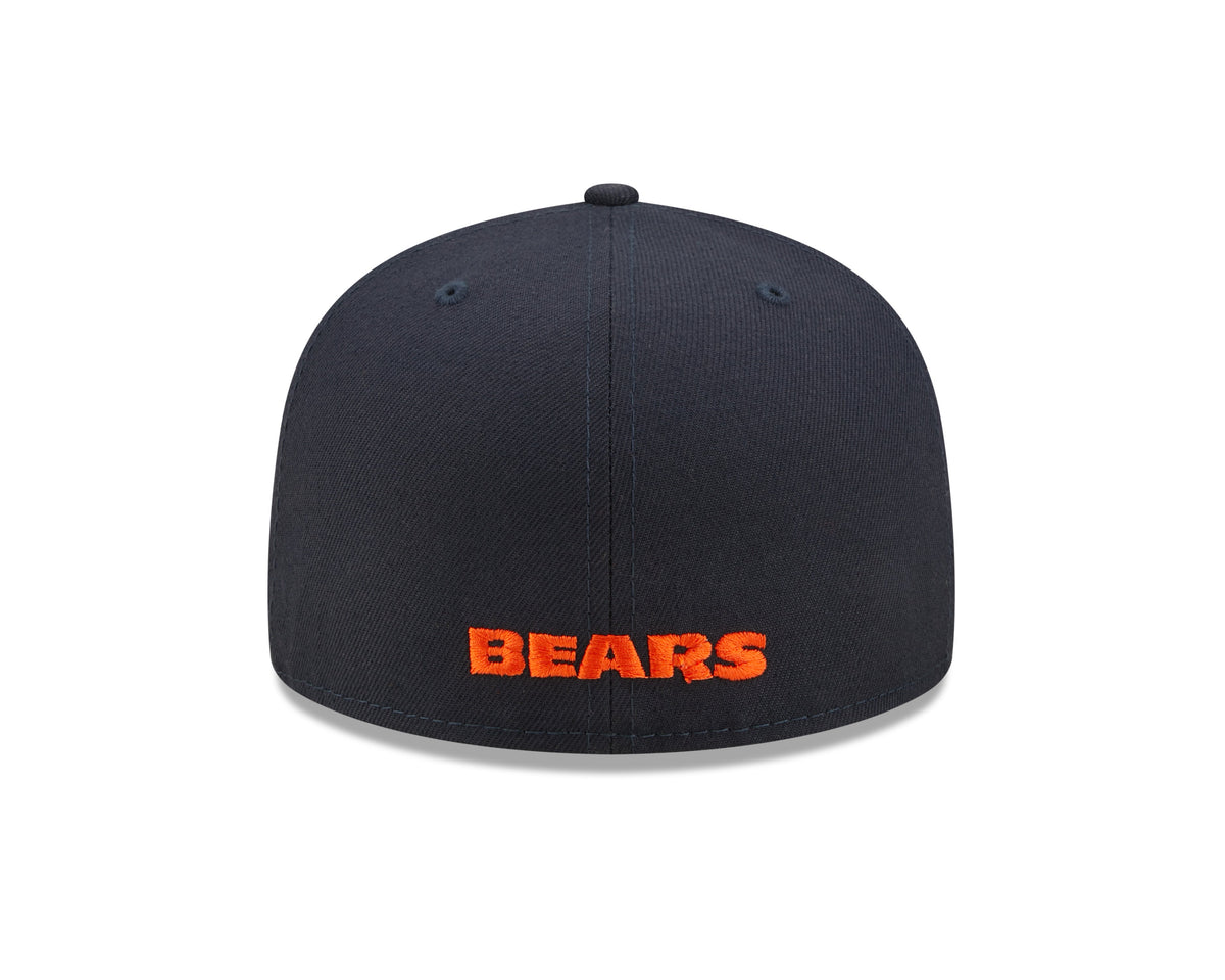 Chicago Bears "B" Logo Nightshift Navy New Era 59FIFTY Fitted Hat product image 6, provided for visual reference and product