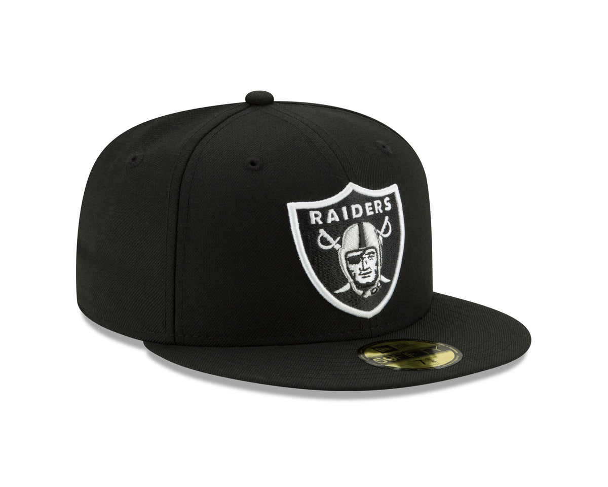Las Vegas Raiders New Era Black Classic 59FIFTY Fitted Hat product image 3, provided for visual reference and product detail