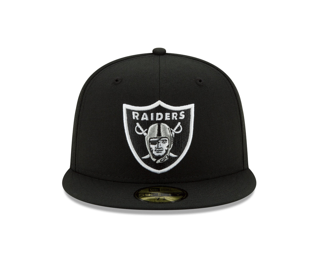 Las Vegas Raiders New Era Black Classic 59FIFTY Fitted Hat product image 2, provided for visual reference and product detail