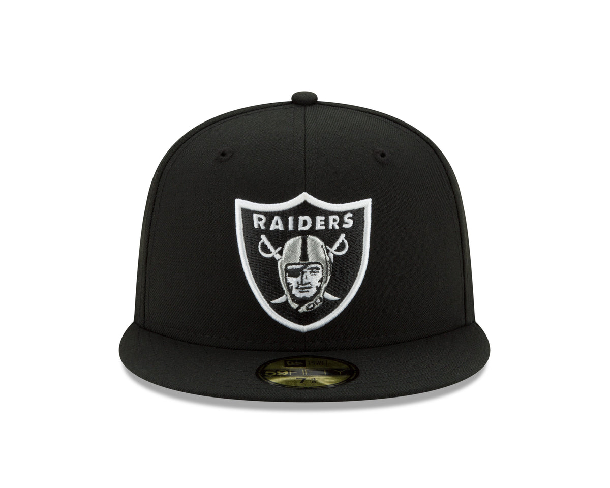 Las Vegas Raiders New Era Black Classic 59FIFTY Fitted Hat product image 2, provided for visual reference and product detail