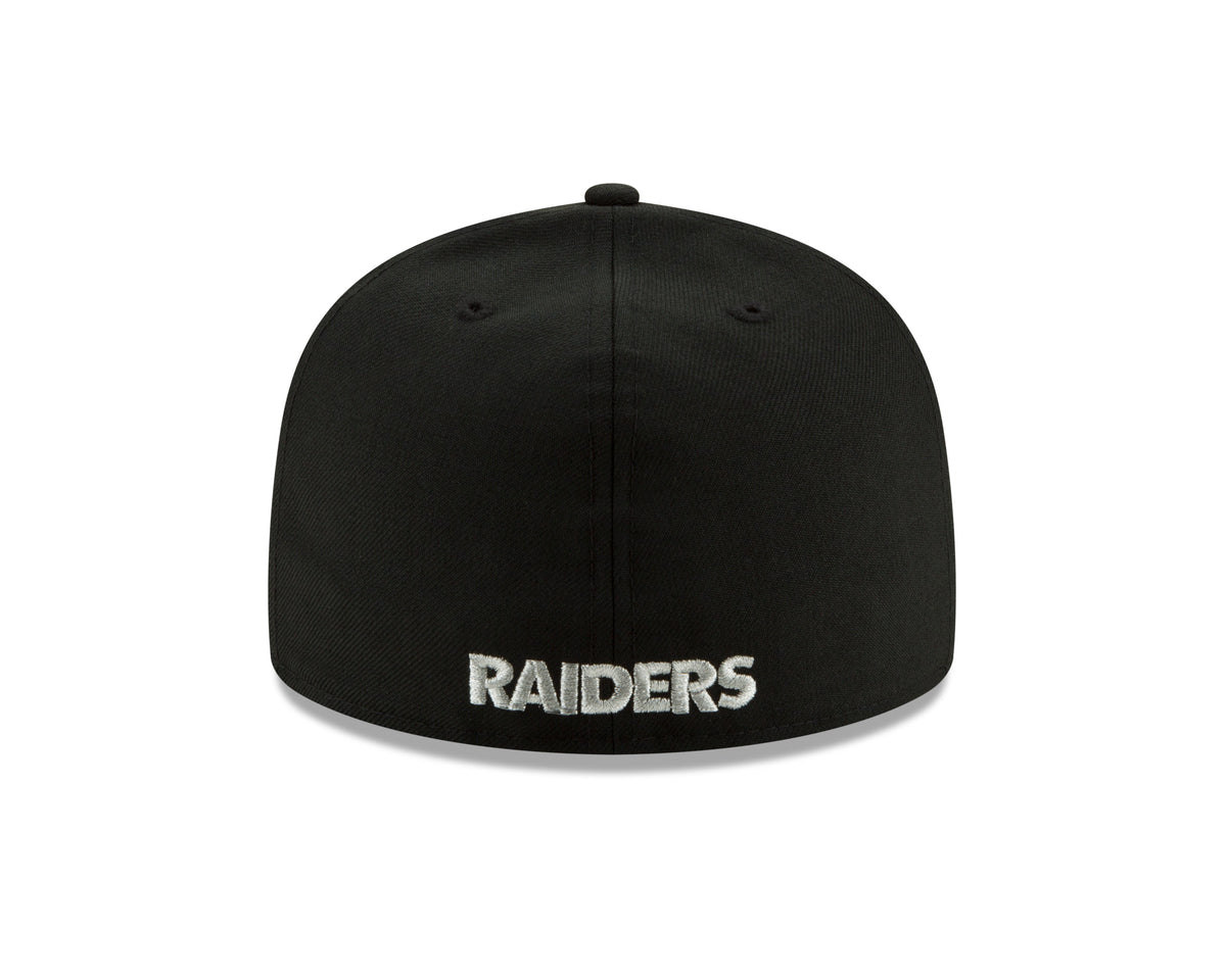 Las Vegas Raiders New Era Black Classic 59FIFTY Fitted Hat product image 6, provided for visual reference and product detail