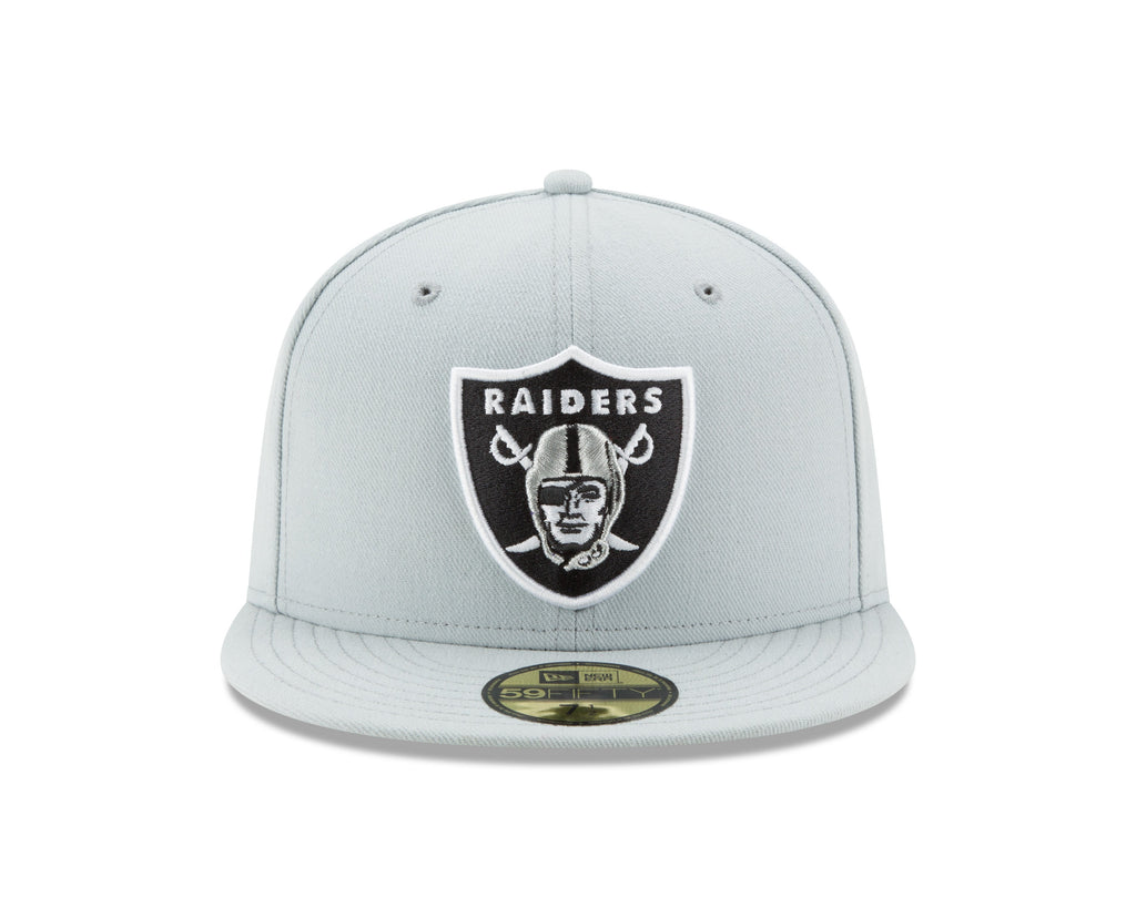 Las Vegas Raiders New Era Snow Gray Classic 59FIFTY Fitted Hat product image 3, provided for visual reference and product