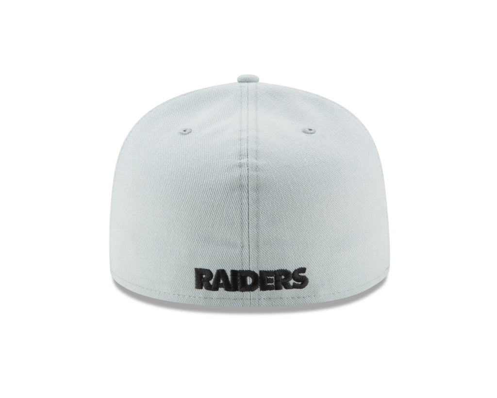 Las Vegas Raiders New Era Snow Gray Classic 59FIFTY Fitted Hat product image 4, provided for visual reference and product