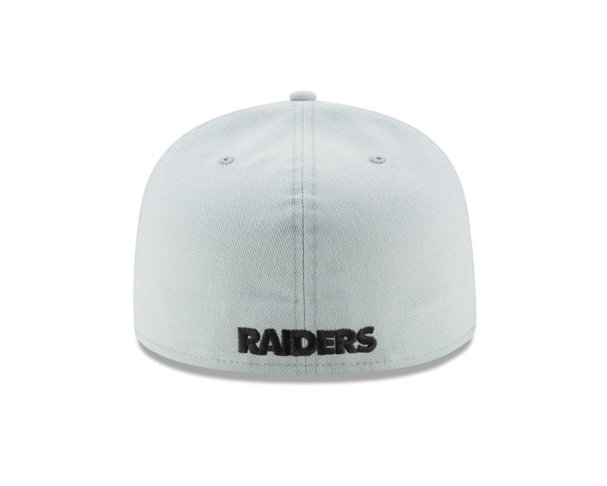 Las Vegas Raiders New Era Snow Gray Classic 59FIFTY Fitted Hat product image 4, provided for visual reference and product