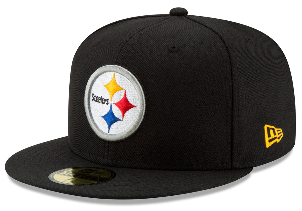 Pittsburgh Steelers New Era Black Basic 59FIFTY Fitted Hat for Men product image 1, provided for visual reference and