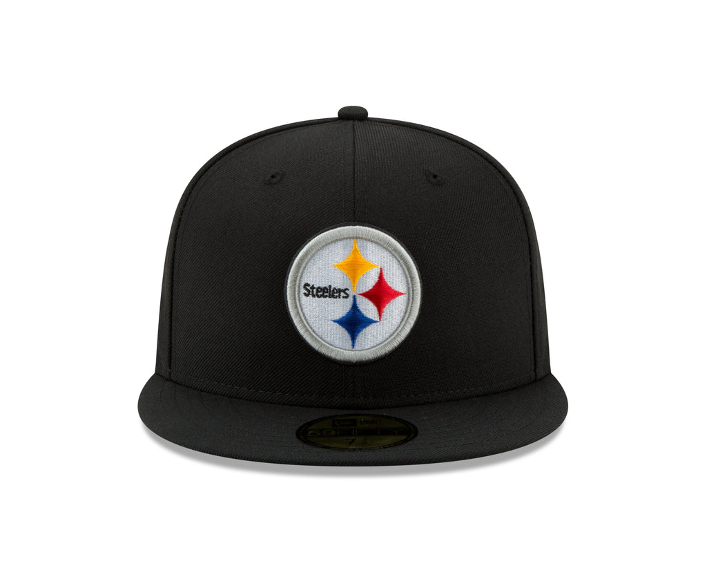 Pittsburgh Steelers New Era Black Basic 59FIFTY Fitted Hat for Men product image 2, provided for visual reference and