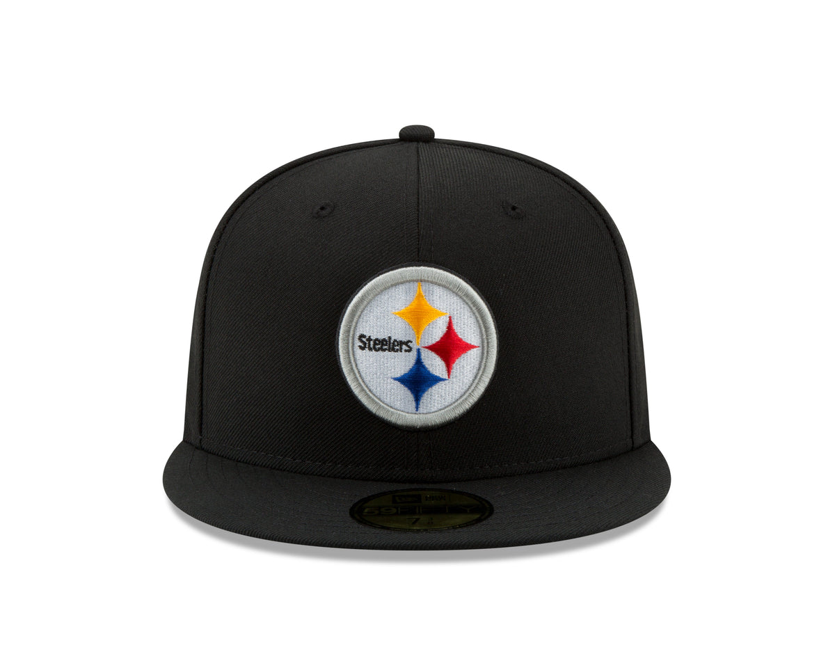 Pittsburgh Steelers New Era Black Basic 59FIFTY Fitted Hat for Men product image 2, provided for visual reference and