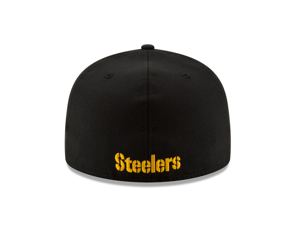 Pittsburgh Steelers New Era Black Basic 59FIFTY Fitted Hat for Men product image 6, provided for visual reference and