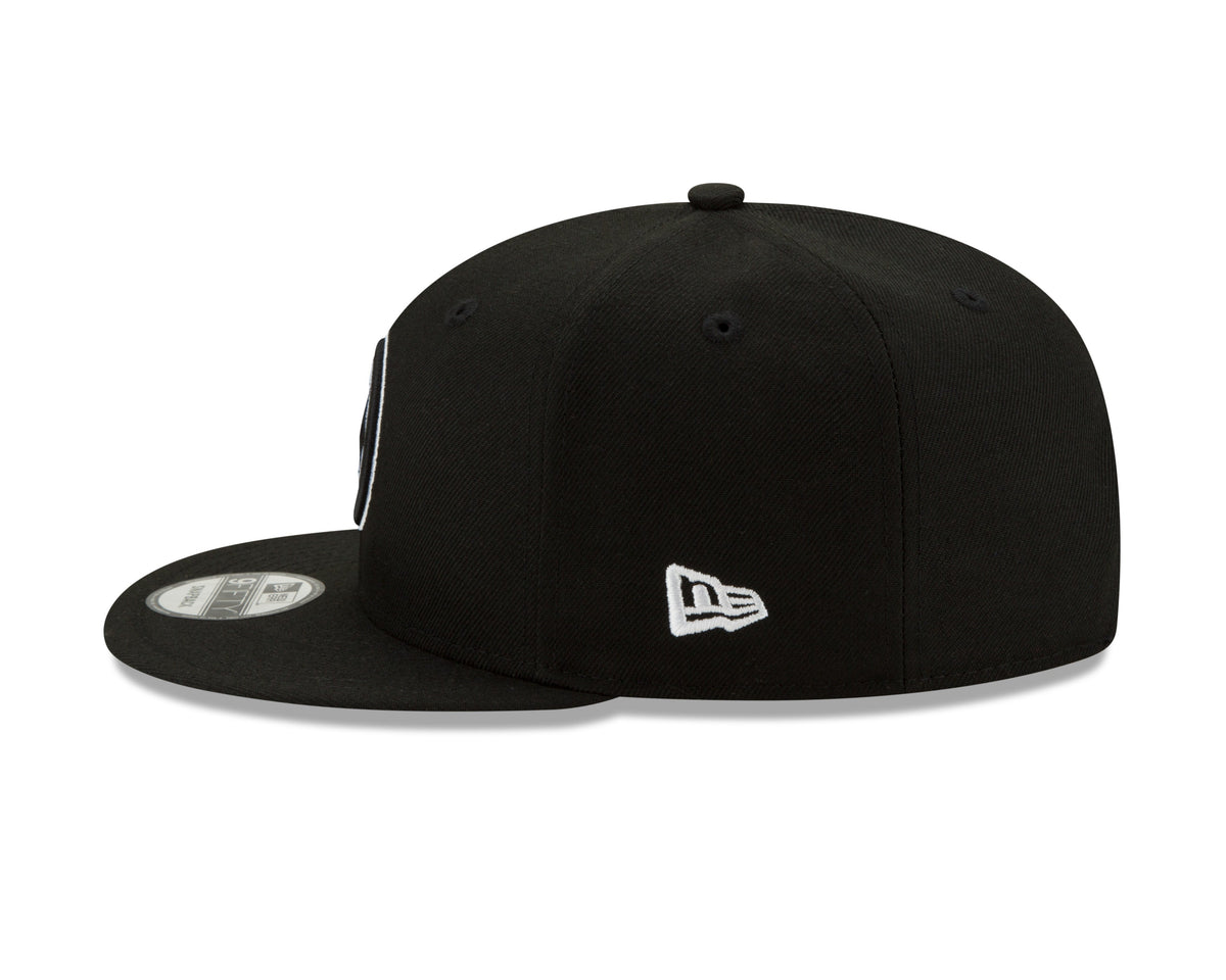 Pittsburgh Steelers New Era Black and White Basic 9FIFTY Snapback Hat product image 4, provided for visual reference and