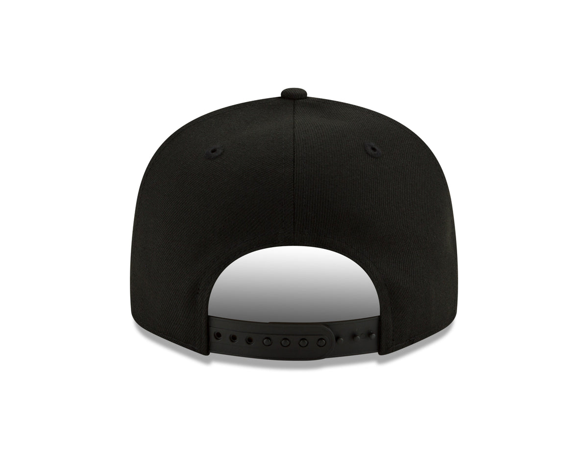 Pittsburgh Steelers New Era Black and White Basic 9FIFTY Snapback Hat product image 5, provided for visual reference and