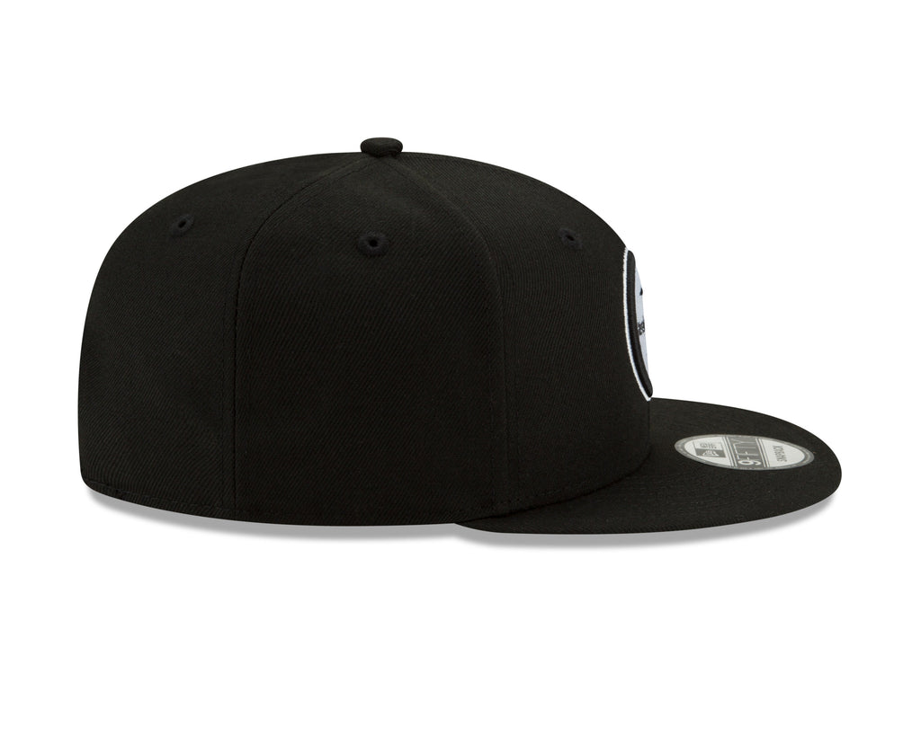 Pittsburgh Steelers New Era Black and White Basic 9FIFTY Snapback Hat product image 6, provided for visual reference and