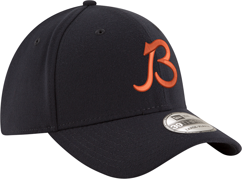 Chicago Bears New Era B Navy Shield 39THIRTY Flex Hat product image 3, provided for visual reference and product detail