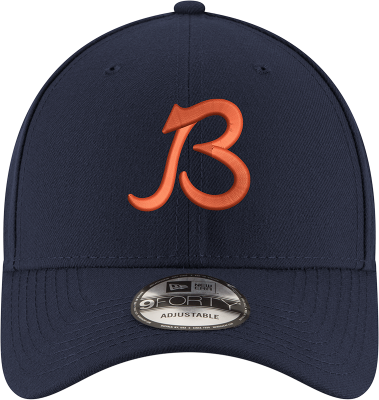 Chicago Bears New Era Navy Classic B Logo 9FORTY Adjustable Hat product image 2, provided for visual reference and product