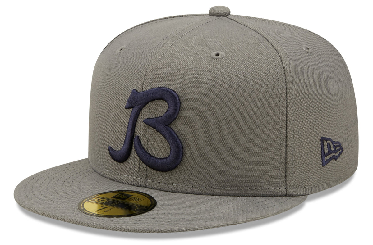 Chicago Bears "B" Logo Traditions Storm Gray New Era 59FIFTY Fitted Hat product image 1, provided for visual reference and