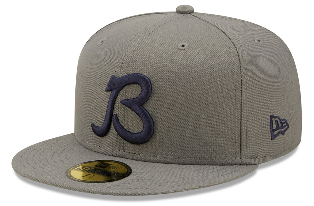 Chicago Bears "B" Logo Storm Gray New Era 59FIFTY Fitted Hat product image 1, provided for visual reference and product