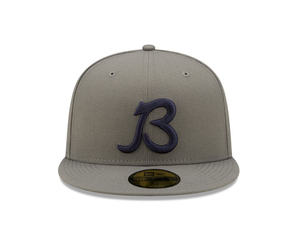 Chicago Bears "B" Logo Traditions Storm Gray New Era 59FIFTY Fitted Hat product image 2, provided for visual reference and