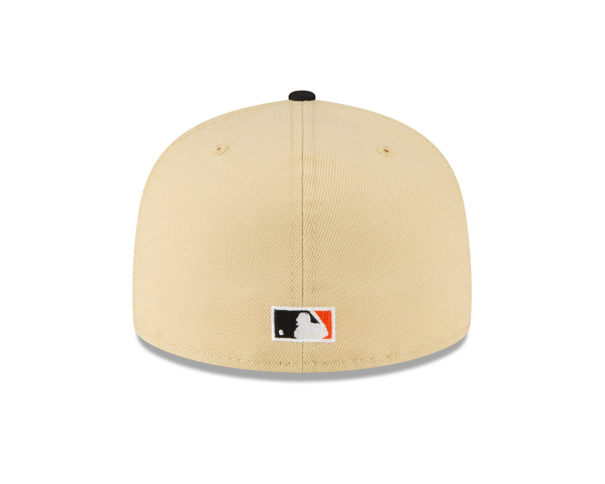 Baltimore Orioles New Era Black/Vegas Gold 59FIFTY Fitted Hat for Men product image 6, provided for visual reference and