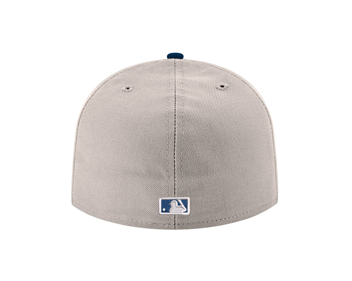 Chicago Cubs Stone/Navy Spring Training Bear New Era 59FIFTY Fitted Hat product image 4, provided for visual reference and