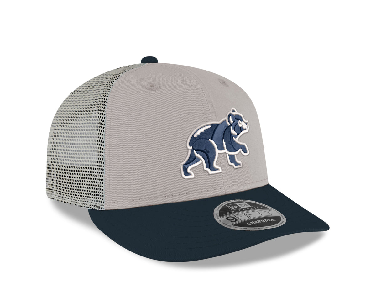 Chicago Cubs New Era Stone/Navy Spring Training Bear Low Profile 9FIFTY Mesh Back Snapback Adjustable Hat product image 3,