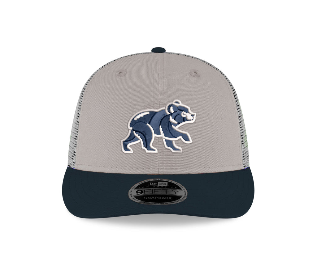 Chicago Cubs New Era Stone/Navy Spring Training Bear Low Profile 9FIFTY Mesh Back Snapback Adjustable Hat product image 2,