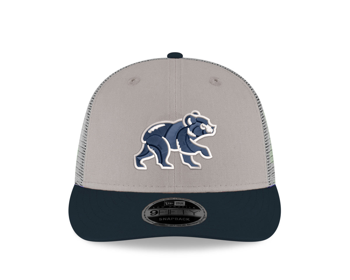 Chicago Cubs New Era Stone/Navy Spring Training Bear Low Profile 9FIFTY Mesh Back Snapback Adjustable Hat product image 2,