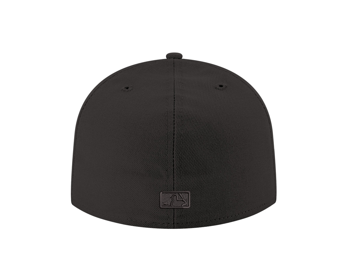 Chicago Cubs Tonal Black On Black Spring Training Bear New Era 59FIFTY Fitted Hat product image 4, provided for visual