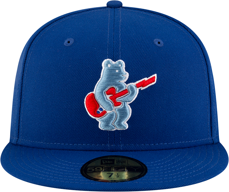 Chicago Cubs New Era Royal Alternate Guitar Bear BP 59FIFTY Fitted Hat for Men product image 2, provided for visual