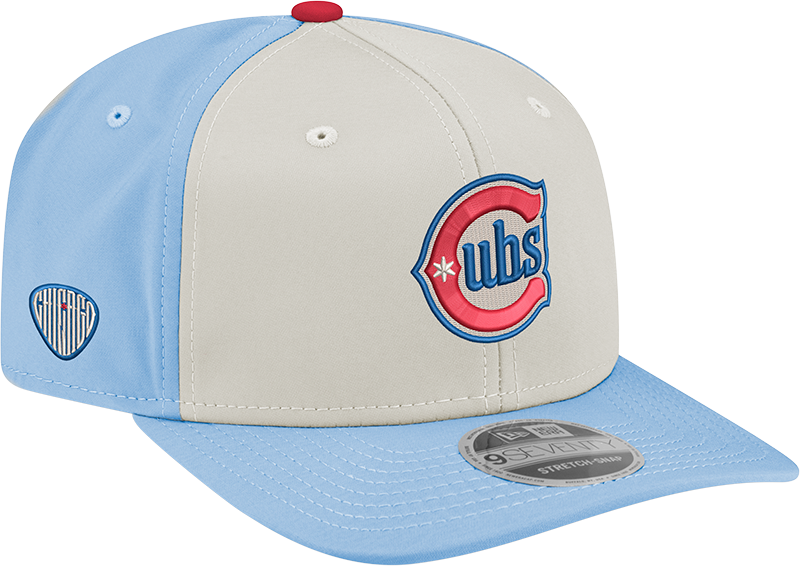 Chicago Cubs New Era Alternate 2 Chrome/ Sky Blue 9SEVENTY Hat product image 1, provided for visual reference and product