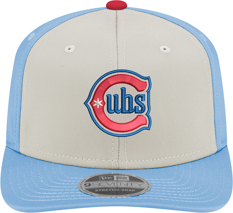 Chicago Cubs New Era Alternate 2 Chrome/ Sky Blue 9SEVENTY Hat product image 2, provided for visual reference and product