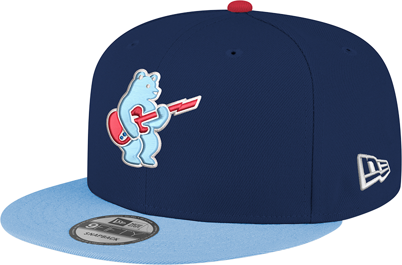 Chicago Cubs New Era Guitar Bear Alternate Navy/Sky Blue 9FIFTY Snapback Hat product image 3, provided for visual reference
