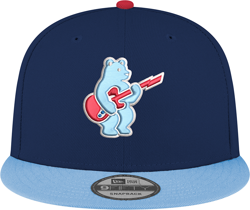 Chicago Cubs New Era Guitar Bear Alternate Navy/Sky Blue 9FIFTY Snapback Hat product image 2, provided for visual reference