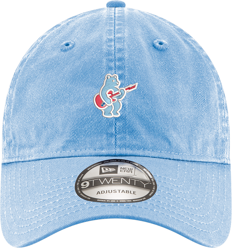 Chicago Cubs New Era Sky Blue Alternate Guitar Bear 9TWENTY Adjustable Hat product image 2, provided for visual reference