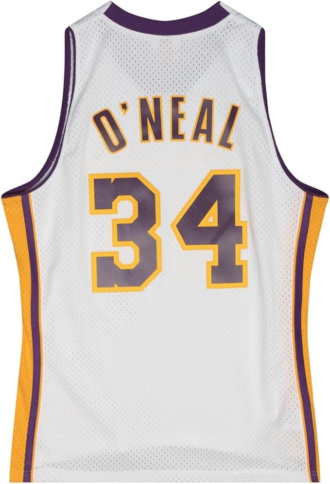 Youth Los Angeles Lakers Shaquille O`Neal Mitchell & Ness White 2002-03 Hardwood Classics Swingman Jersey product image 2,