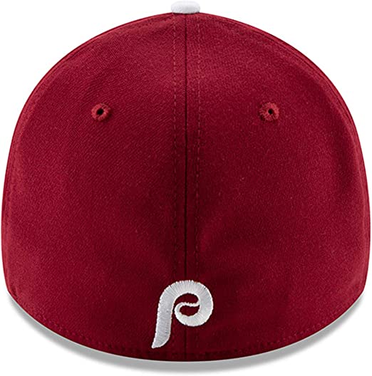 New Era Maroon Philadelphia Phillies Alternate 2 Team Classic 39THIRTY Flex Hat for Men product image 4, provided for visual