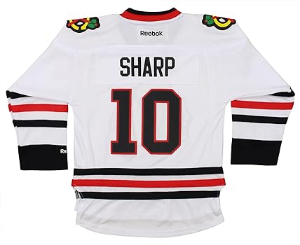 Chicago Blackhawks Mens Patrick Sharp Premier Road Jersey product image 1, provided for visual reference and product detail