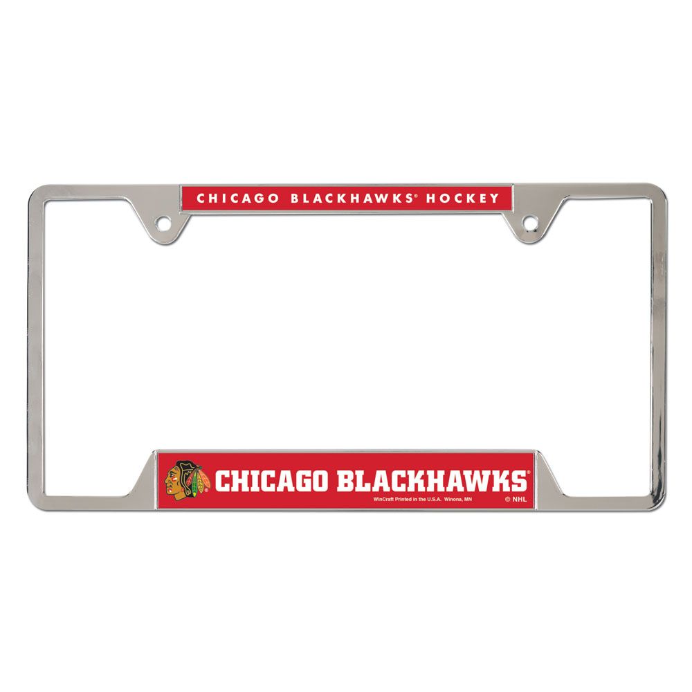 Chicago Blackhawks Wincraft Metal License Plate Frame product image 1, provided for visual reference and product detail