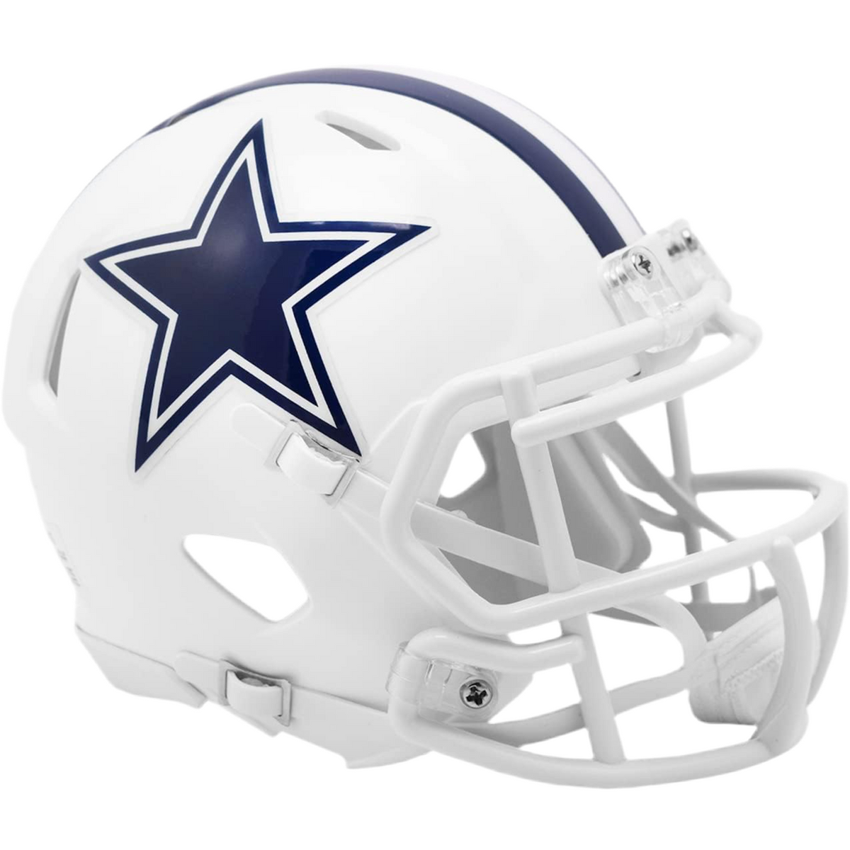 Dallas Cowboys White Alternate Speed Mini Helmet product image 1, provided for visual reference and product detail review