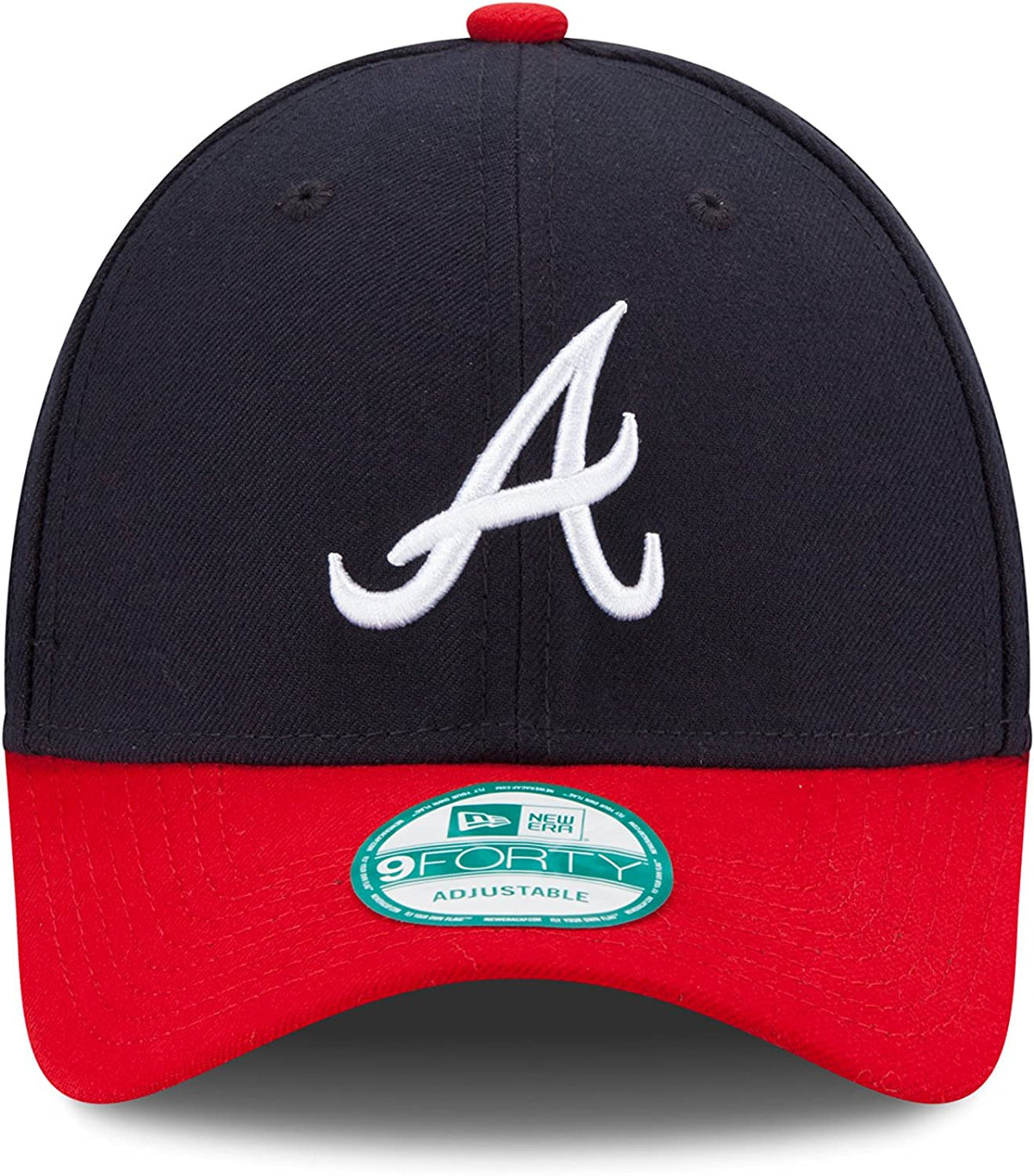 Youth Atlanta Braves New Era MLB The League Navy/Red 9FORTY Adjustable Cap product image 2, provided for visual reference