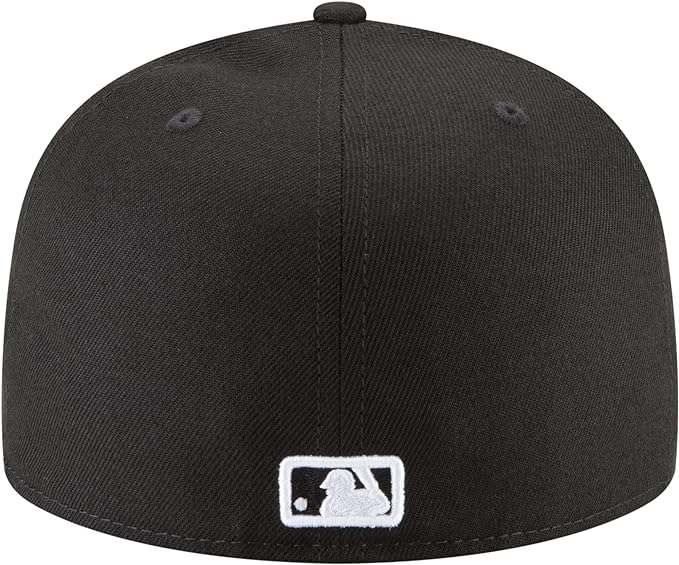 Atlanta Braves Basic Black New Era 59Fifty Fitted Hat product image 4, provided for visual reference and product detail